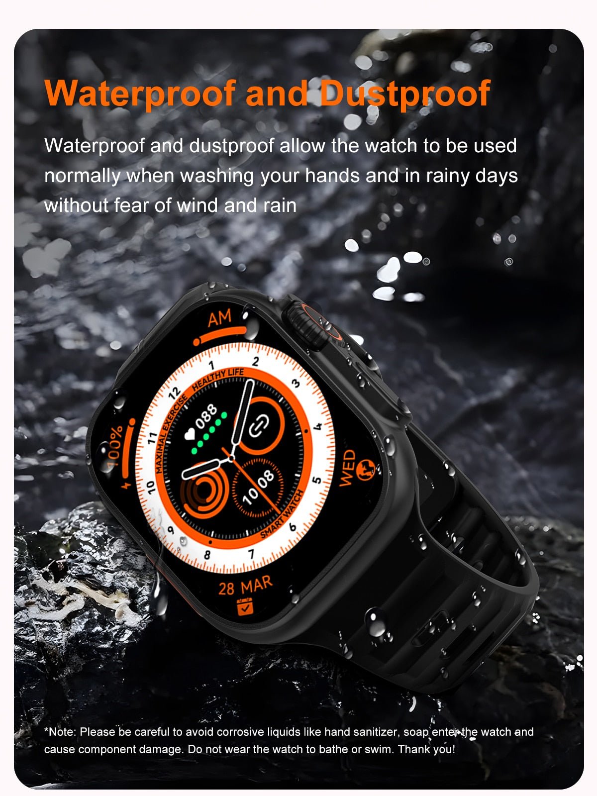 2023 Smart Watch Ultra Series 8 NFC Smartwatch Men Women Bluetooth Calls Wireless Charging Fitness Bracelet 2 Inch HD Screen - A Horizon Dawn