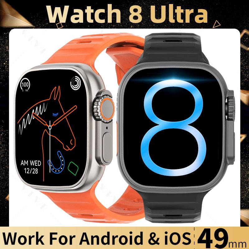 2023 Smart Watch Ultra Series 8 NFC Smartwatch Men Women Bluetooth Calls Wireless Charging Fitness Bracelet 2 Inch HD Screen - A Horizon Dawn