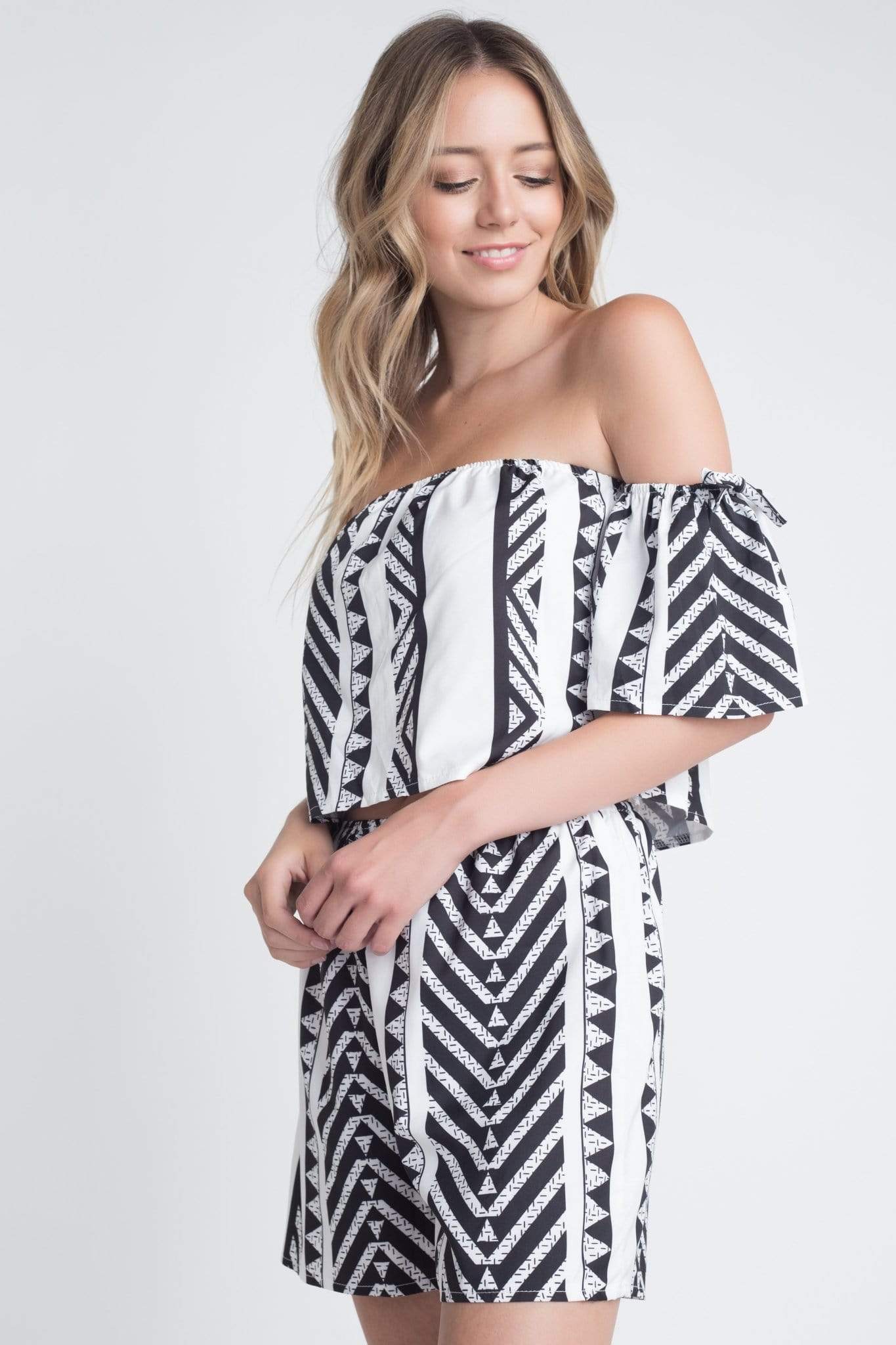 AHD Fashion Styles Women's Off Shoulder 2 Piece Set - A Horizon Dawn