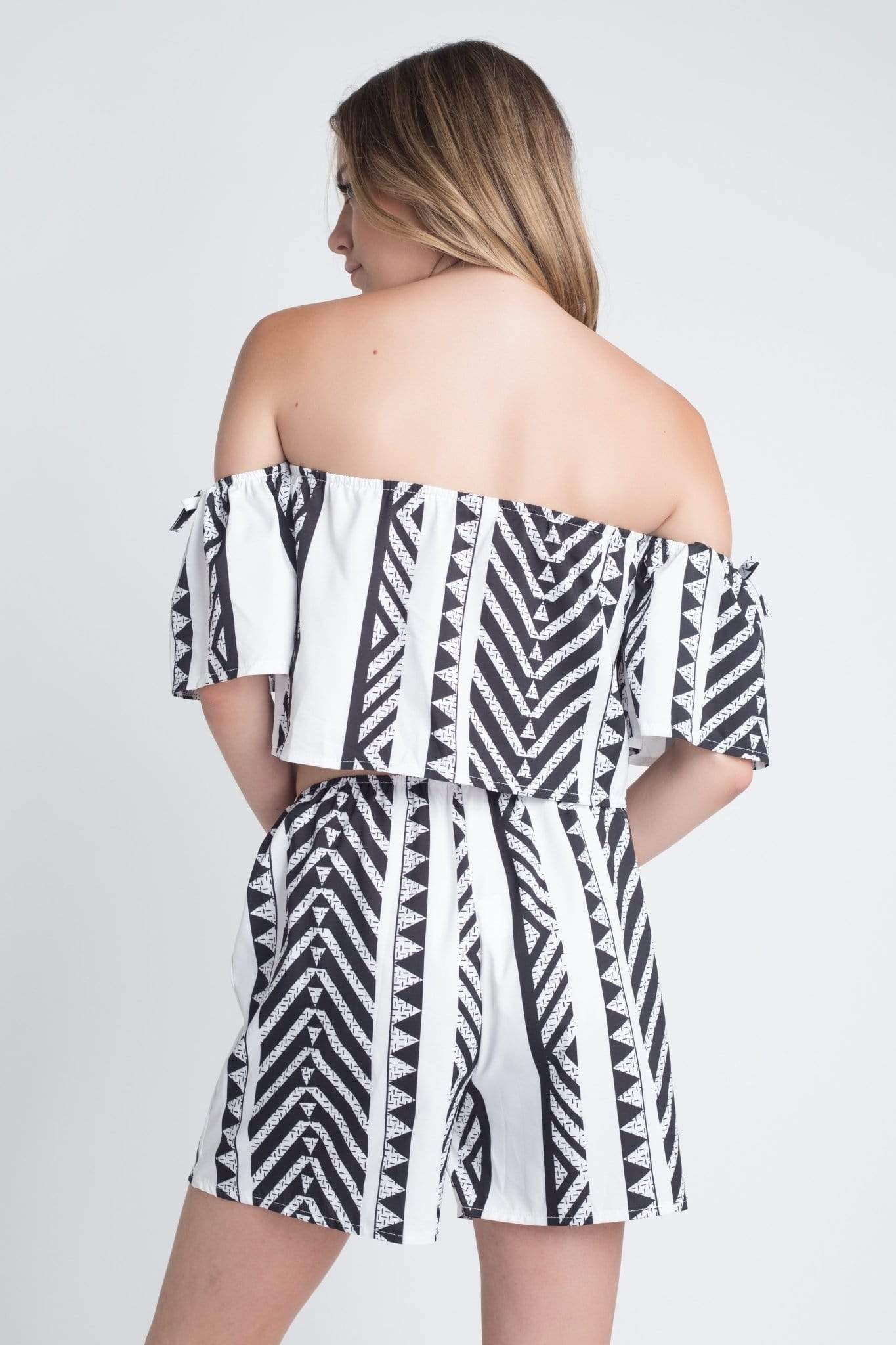 AHD Fashion Styles Women's Off Shoulder 2 Piece Set - A Horizon Dawn