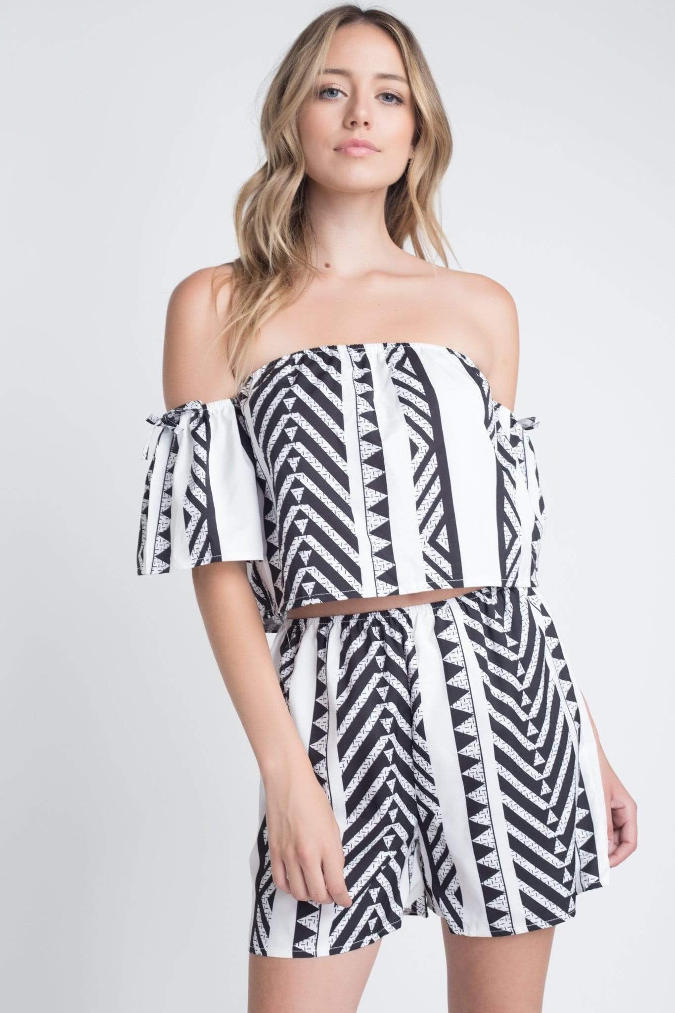 AHD Fashion Styles Women's Off Shoulder 2 Piece Set - A Horizon Dawn