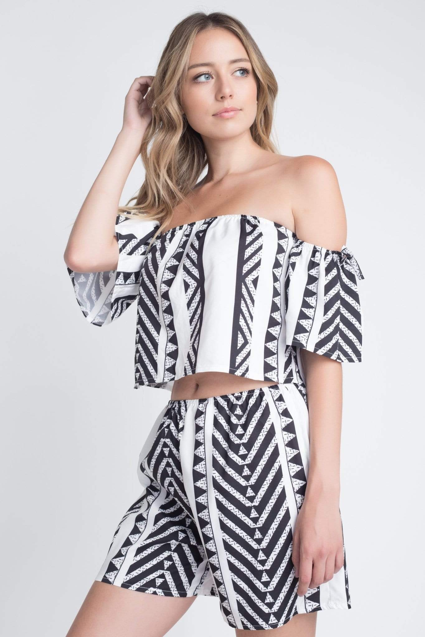 AHD Fashion Styles Women's Off Shoulder 2 Piece Set - A Horizon Dawn
