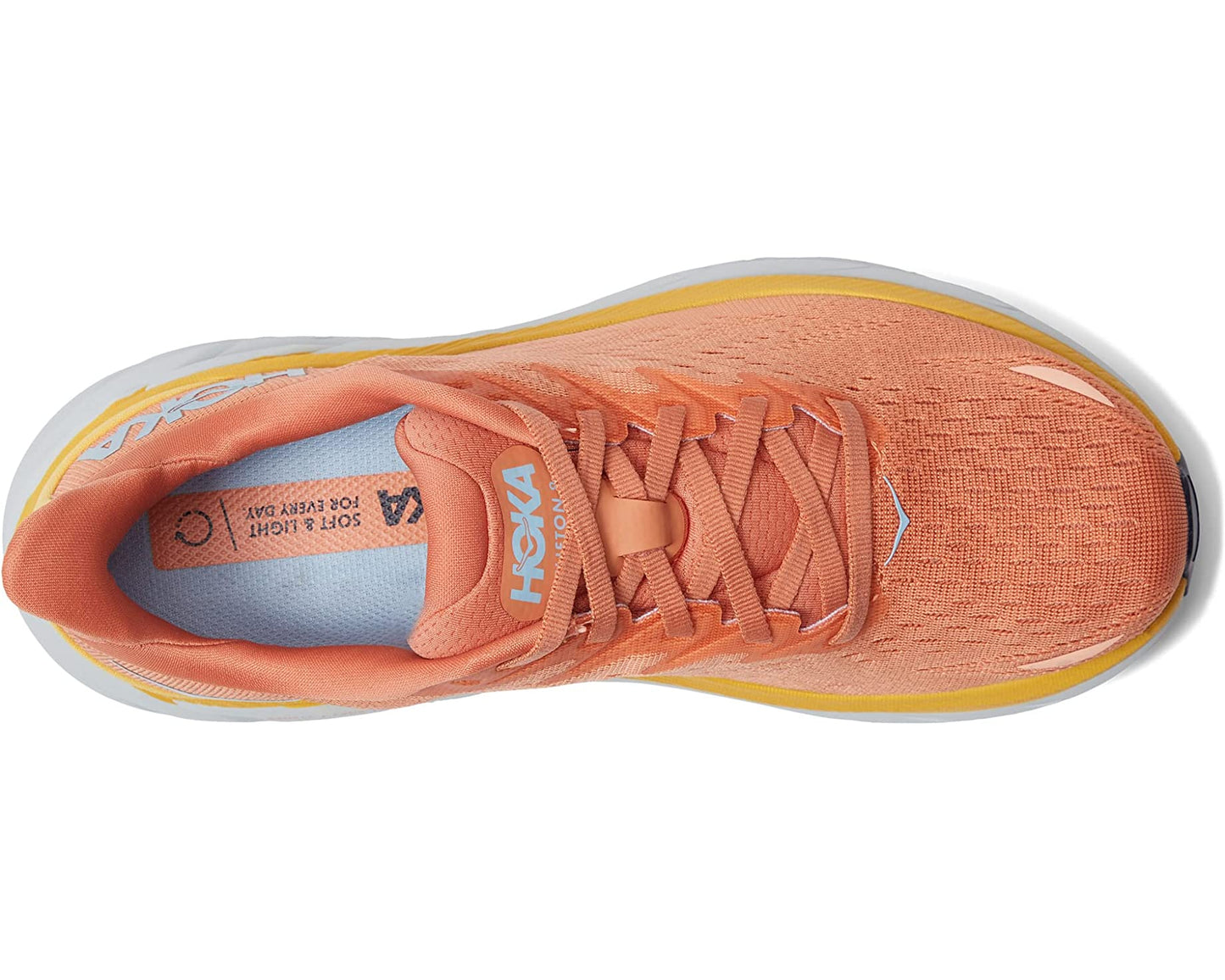 Hoka Clifton 8-Women Running Shoes- Coral - Size 8 M US - A Horizon Dawn