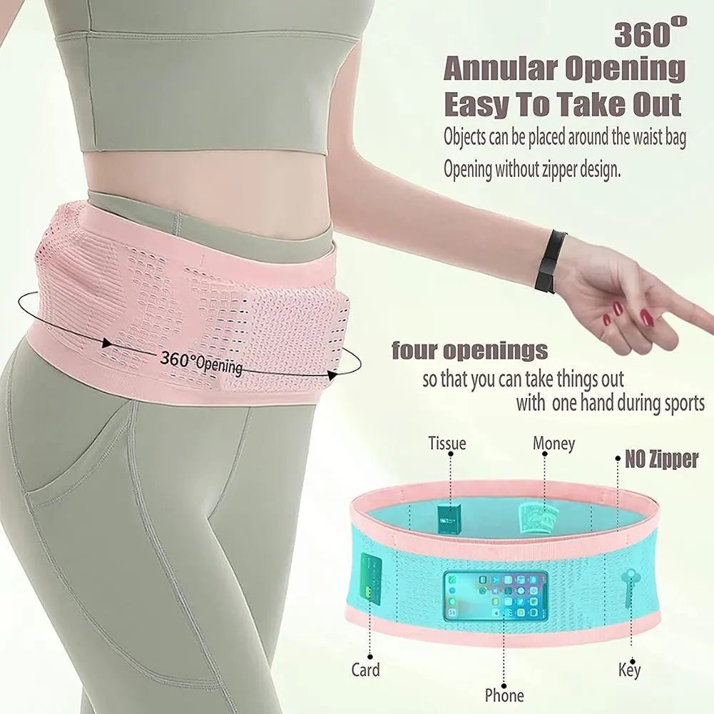 Waist Belt Gym Bag Sports for Mobile Phone- Gym -Running -Fitness- Jogging - Cycling - A Horizon Dawn