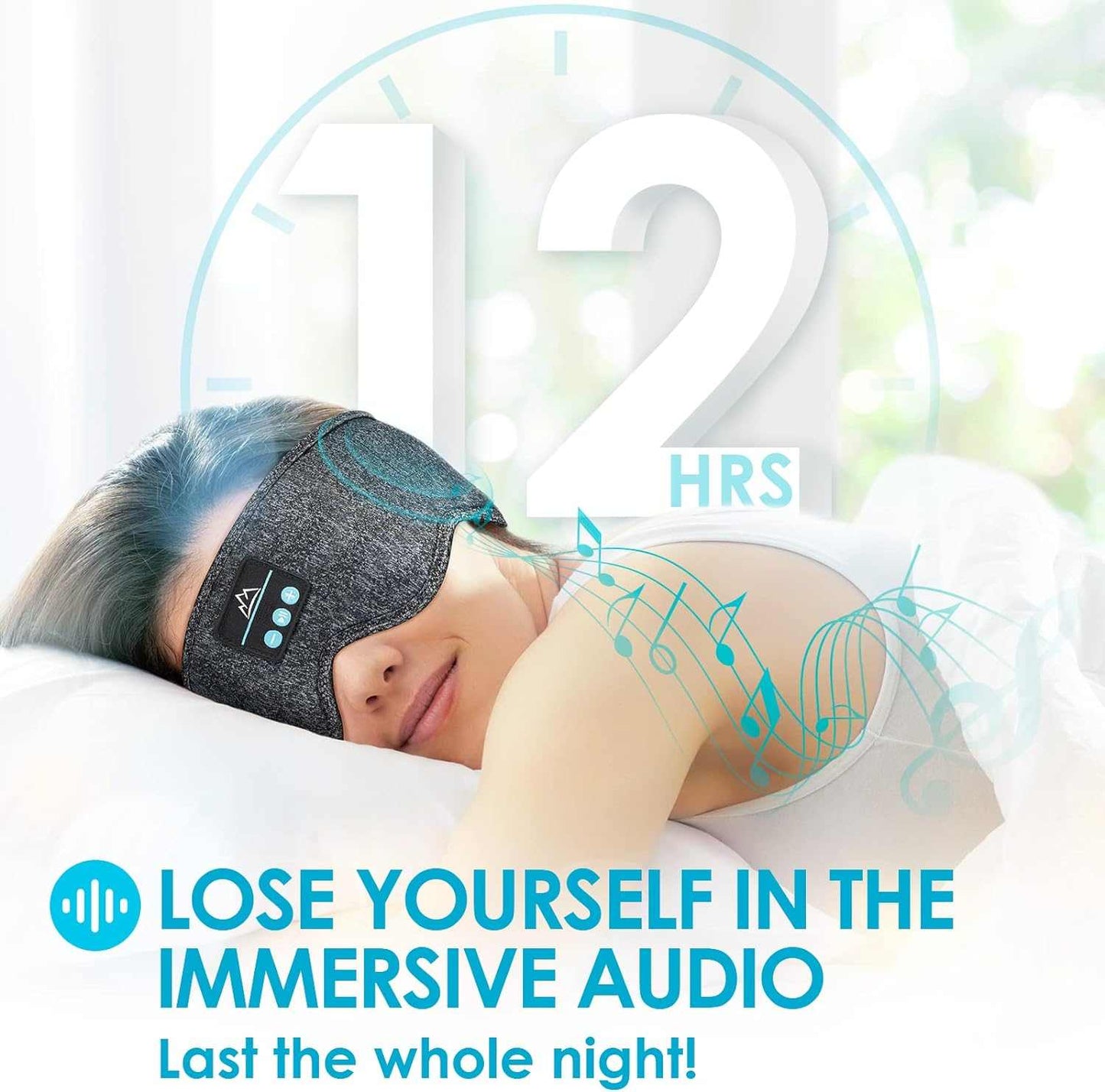 Bluetooth Sleep Headphones & Headband - Perfect for Side Sleepers & Relaxation