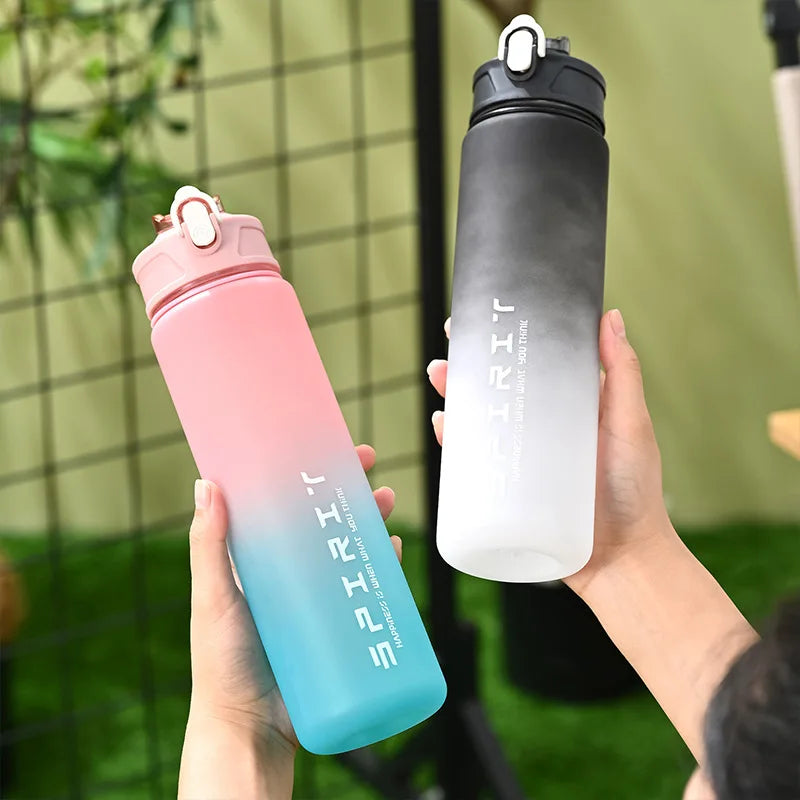 1PCS 800ML Large Capacity Sports Water Bottle Leak Proof Colorful Plastic Cup Drinking Outdoor Travel Portable Gym Fitness Jugs-1