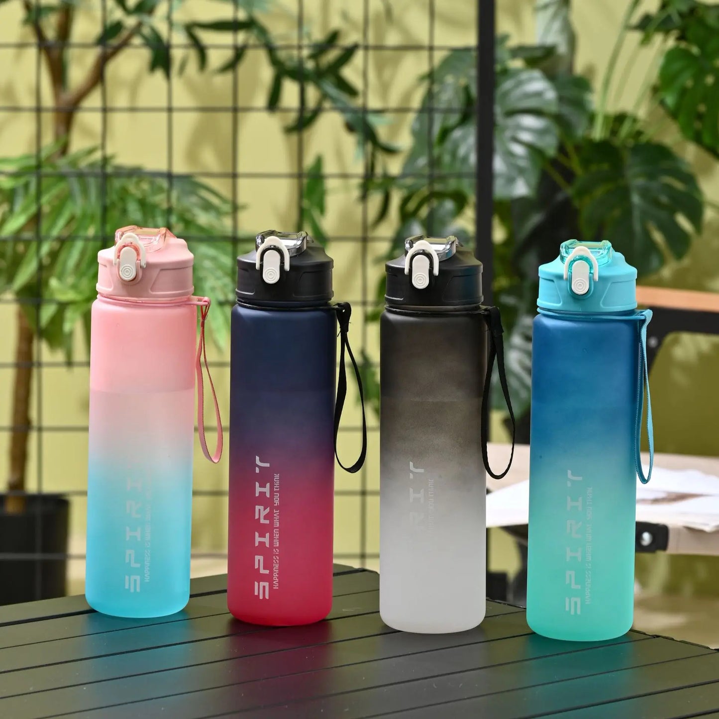1PCS 800ML Large Capacity Sports Water Bottle Leak Proof Colorful Plastic Cup Drinking Outdoor Travel Portable Gym Fitness Jugs-0