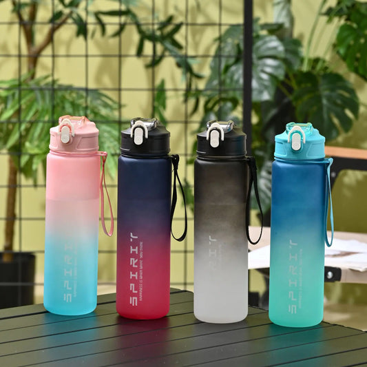 1PCS 800ML Large Capacity Sports Water Bottle Leak Proof Colorful Plastic Cup Drinking Outdoor Travel Portable Gym Fitness Jugs-0