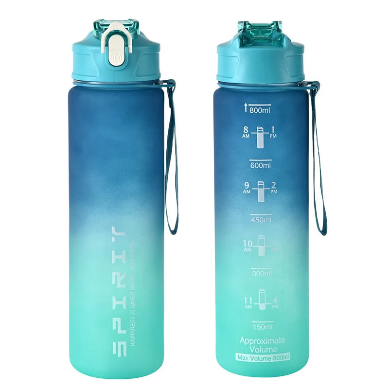 1PCS 800ML Large Capacity Sports Water Bottle Leak Proof Colorful Plastic Cup Drinking Outdoor Travel Portable Gym Fitness Jugs-7