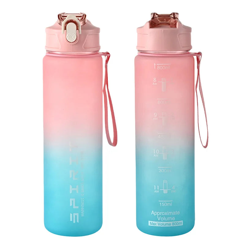 1PCS 800ML Large Capacity Sports Water Bottle Leak Proof Colorful Plastic Cup Drinking Outdoor Travel Portable Gym Fitness Jugs-6
