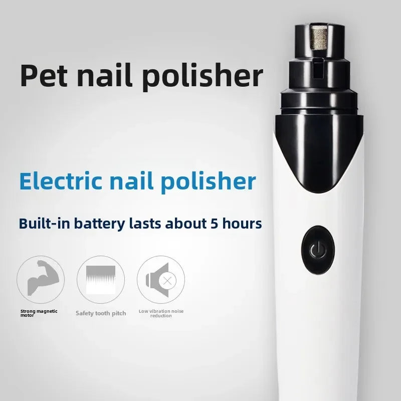 Dog Nail Grinder LED Rechargeable & Portable Electric Pet Nail Trimmer for Dog Pets