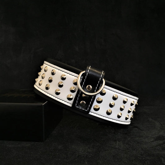 Bestia "Star" Dog Collar | Handcrafted European Leather | Signature Design - A Horizon Dawn