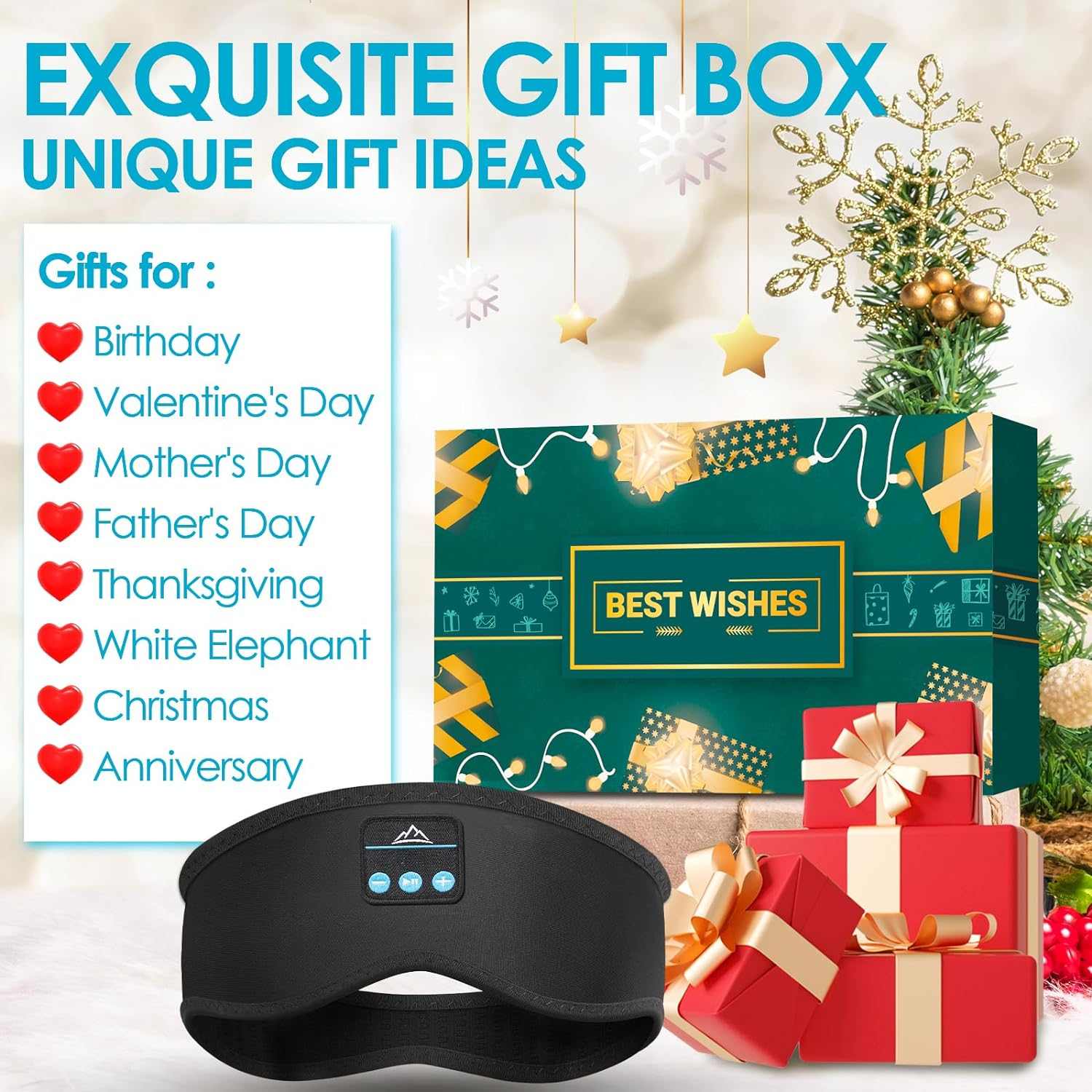 Bluetooth Sleep Headphones Headband – Wireless, Ultra - Soft for Side Sleepers - A Horizon Dawn