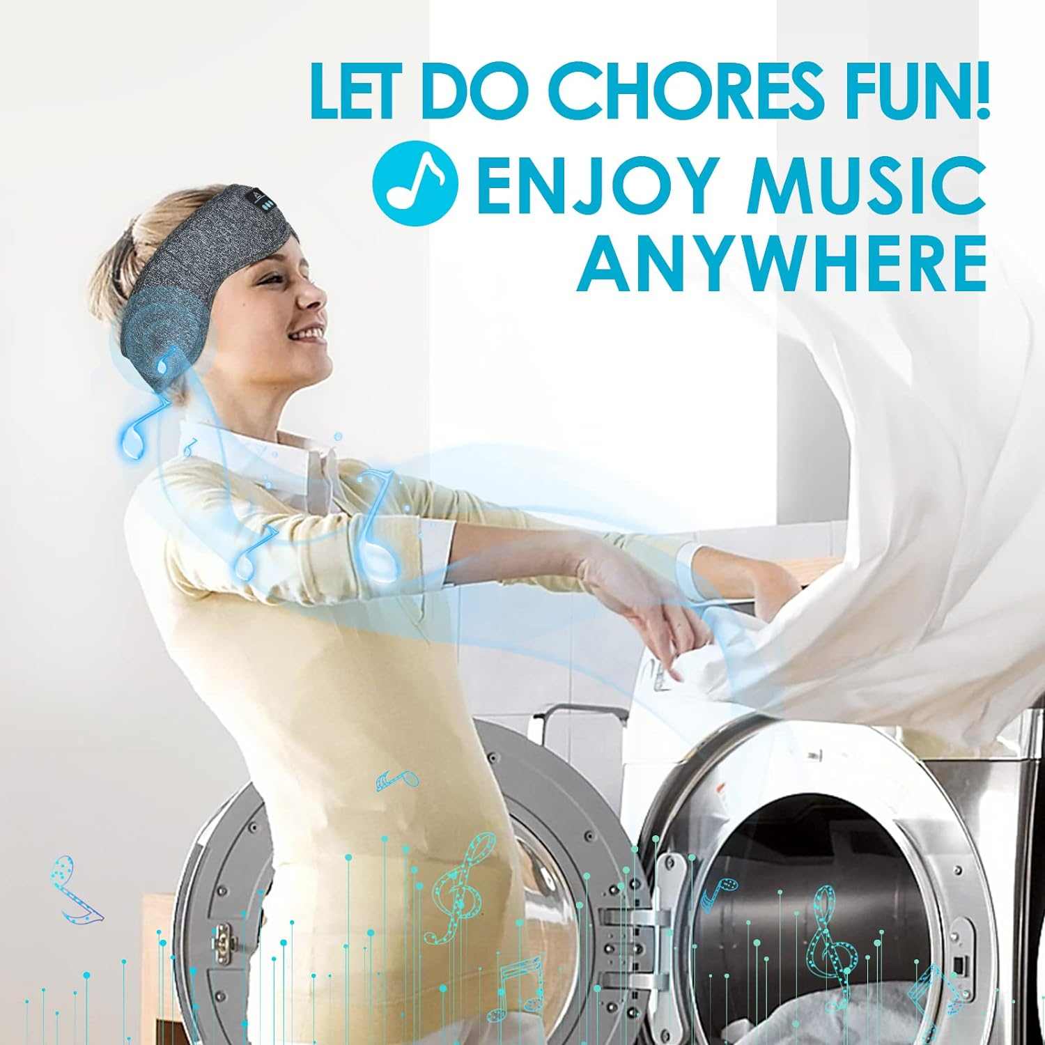 Bluetooth Sleep Headphones Headband – Wireless, Ultra - Soft for Side Sleepers - A Horizon Dawn