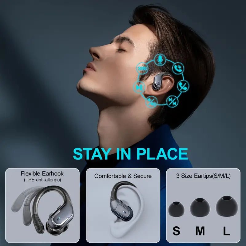 Earbuds 90 Hours Wireless Bluetooth 5.3 ENC Noise Cancelling Color Black - A Horizon Dawn