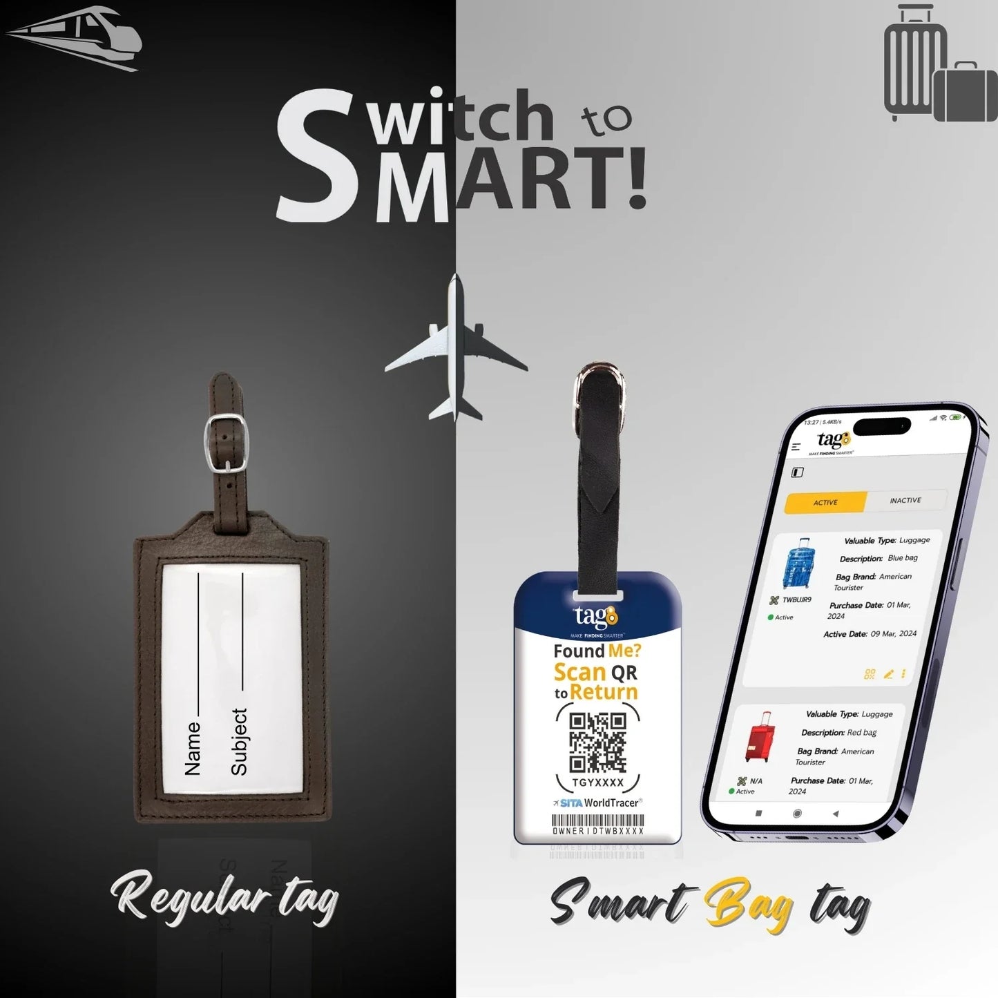 Smart Bag Security Tag -  Finland  Flag [Pack 2]-1