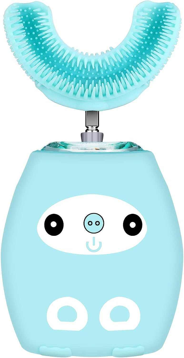Kids U - Shaped Electric Toothbrush - Kids U Shaped Toothbrush, Kids Automatic Timer Tooth Brush, Ultrasonic Automatic Toothbrush - 3 Cleaning Modes, Waterproof Auto Toothbrush for Children (Age 3 - 7 Pink! 🦷 - A Horizon Dawn