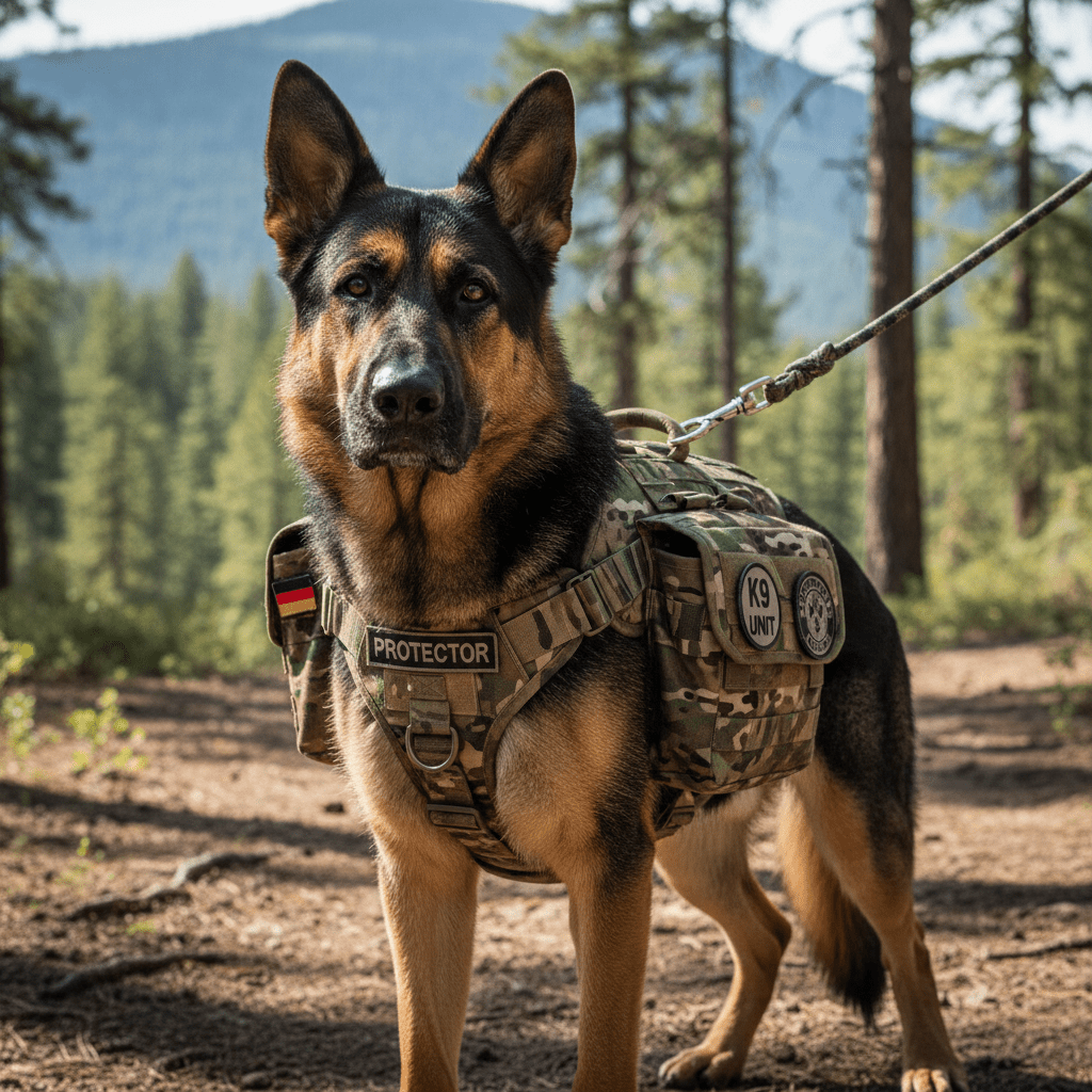 Military Tactical Dog Harness Set | Complete K9 Gear with Bags & Patches - A Horizon Dawn