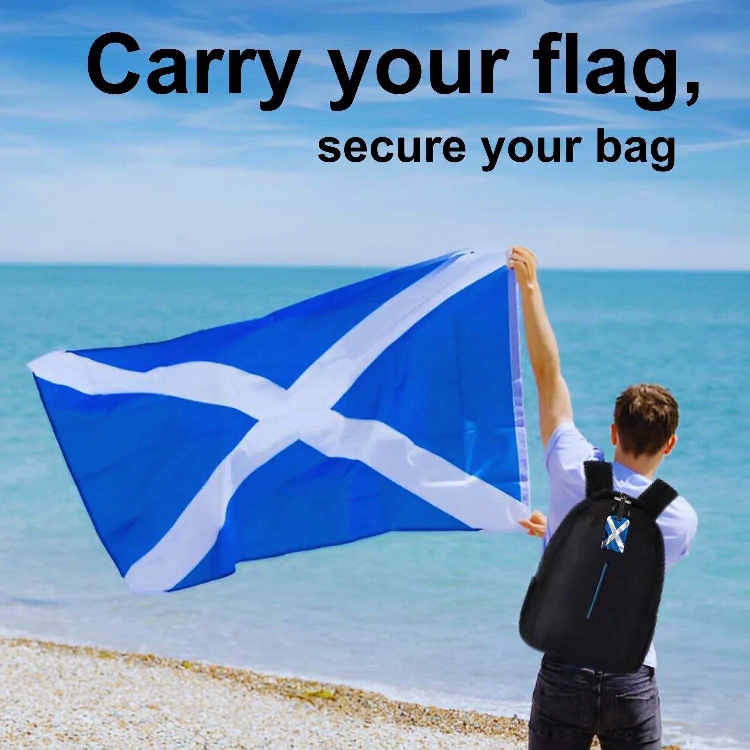 Smart Bag Security Tag - Scotland Flag [Pack 2]-2