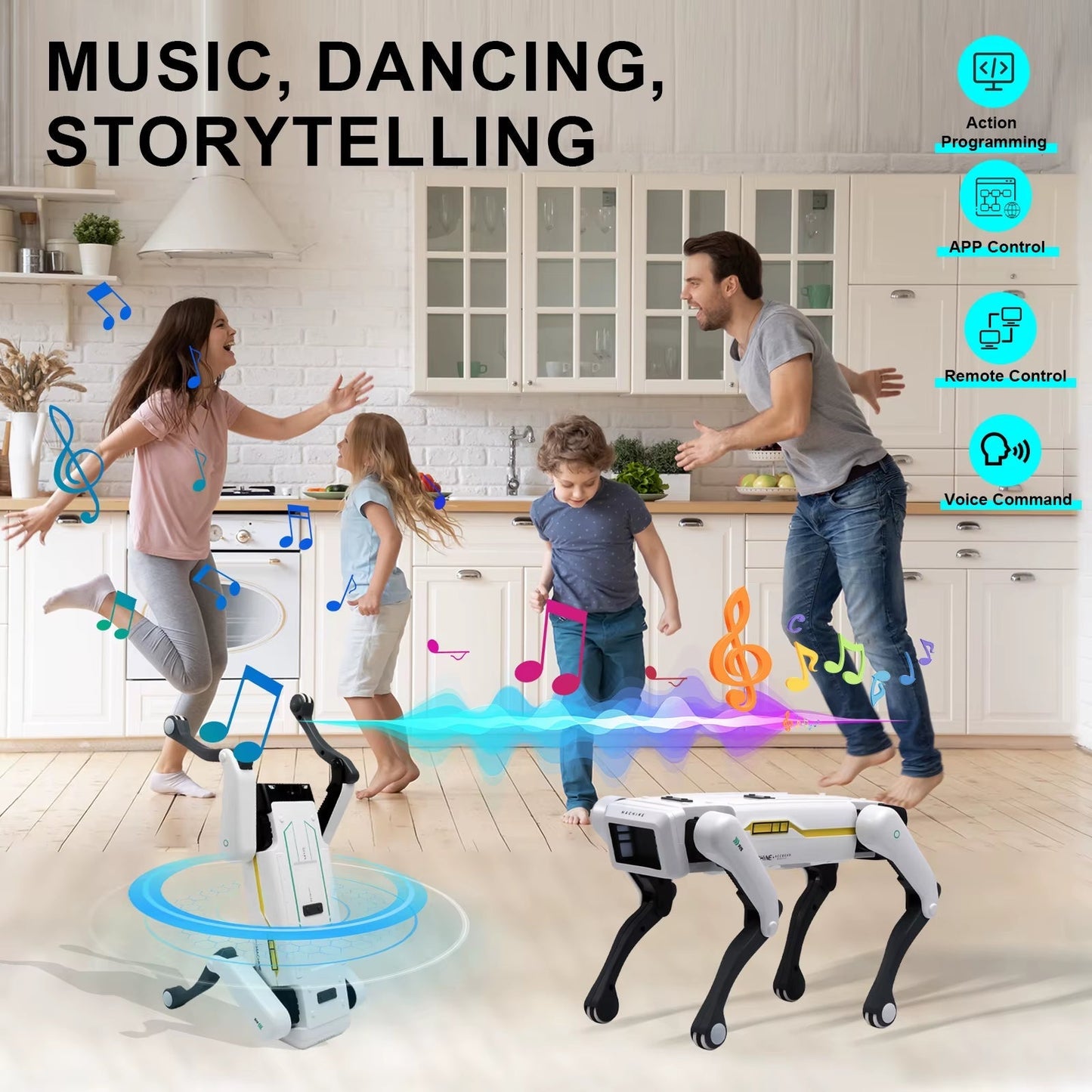 Smart AI Robot Dog Toy - Voice & App Control STEM Learning Gift - A Horizon Dawn