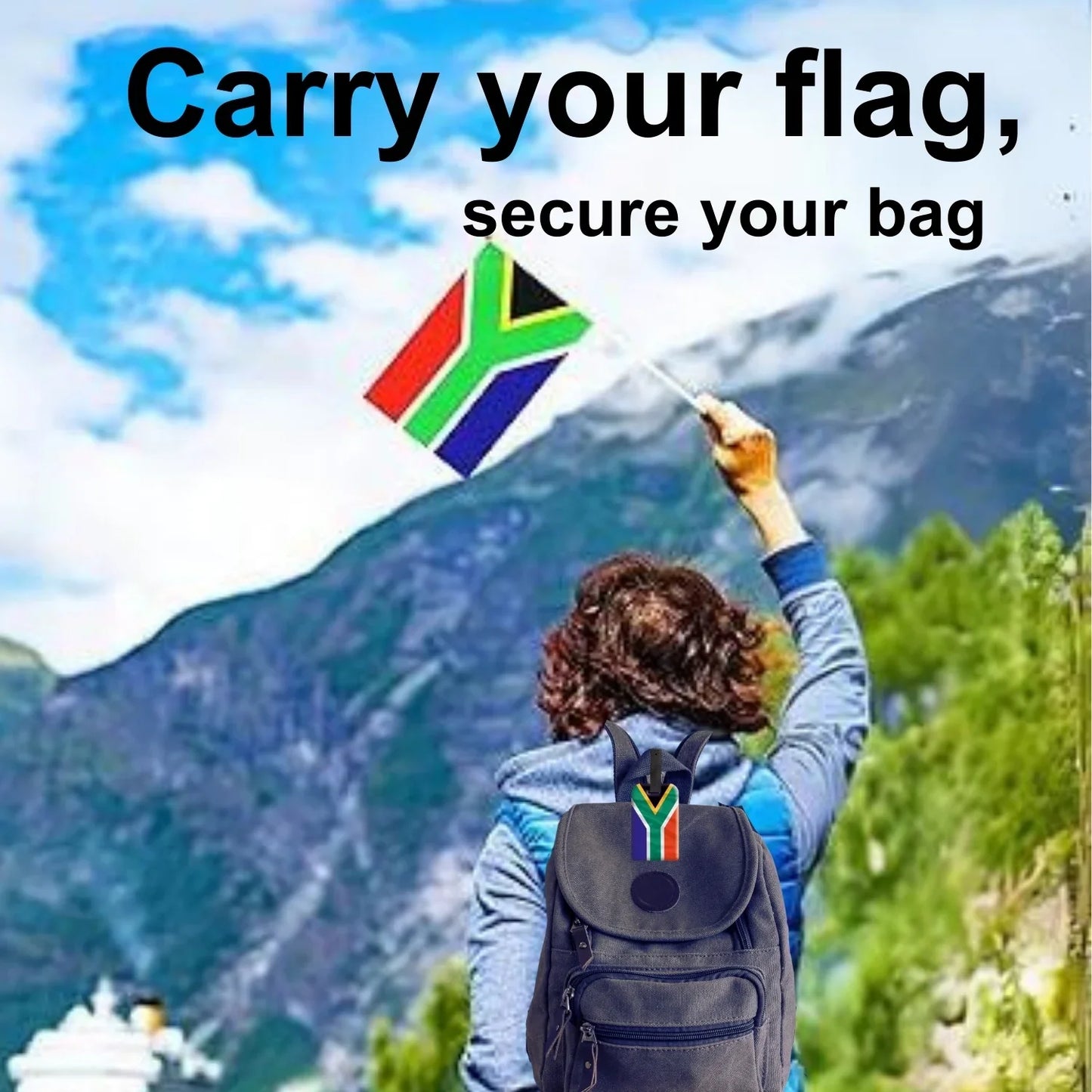 Smart Bag Security Tag -  SouthAfrica Flag [Pack 2]-2