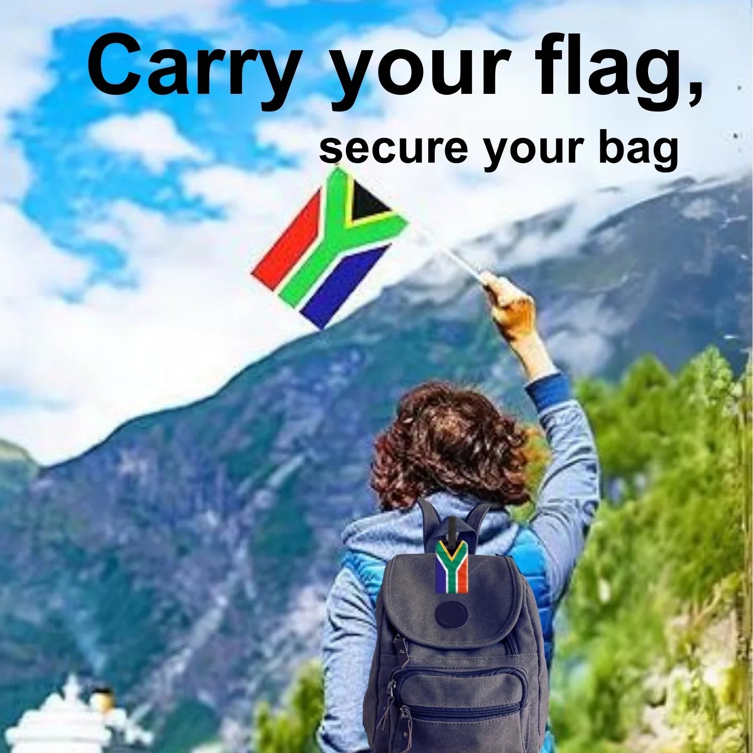 Smart Bag Security Tag -  SouthAfrica Flag [Pack 2]-2
