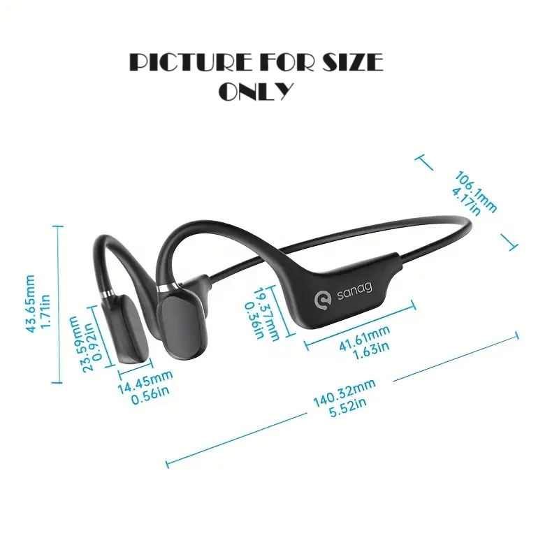 True Bone Conduction Earphone Open Ear Wireless Sport Headphones - Blue - A Horizon Dawn