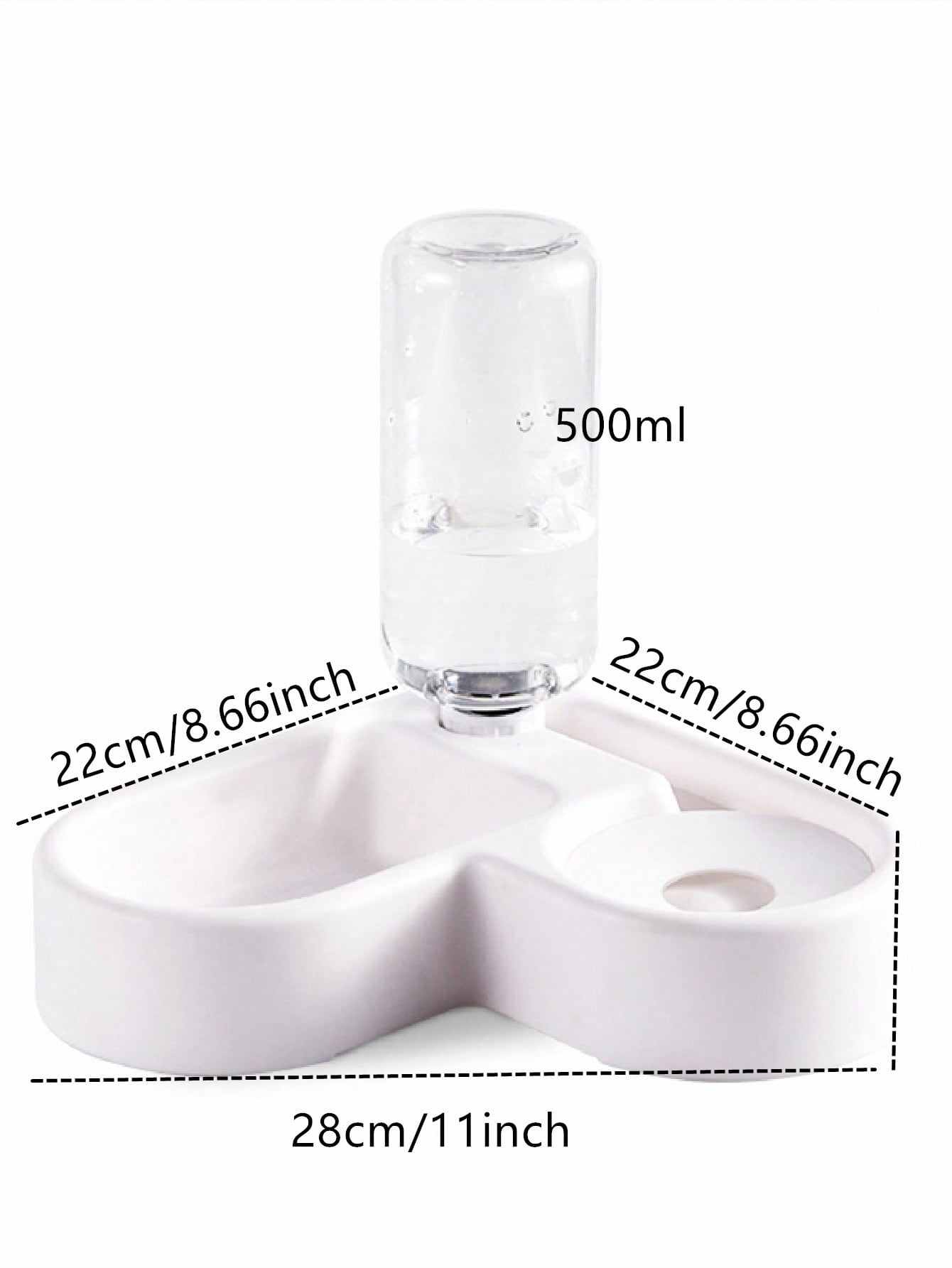 Dog and Cat Pet Feeder With Drinking Bottle - A Horizon Dawn