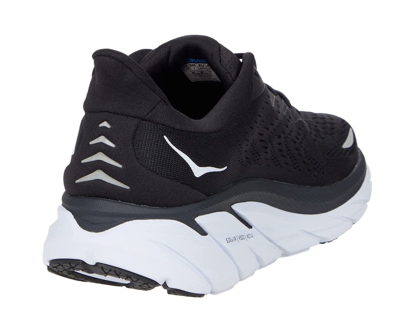 Hoka Clifton 8-Women Running Shoes- Black/White - Size 8 M US - A Horizon Dawn