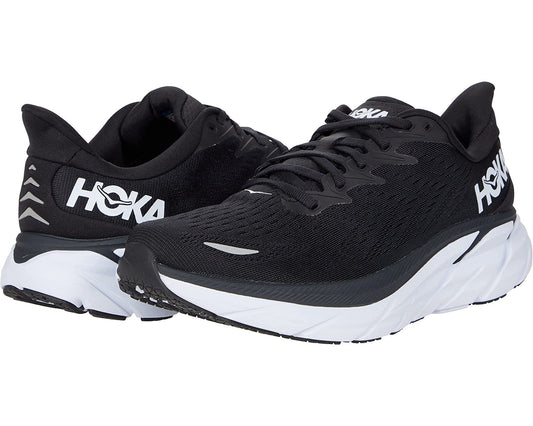 Hoka Clifton 8 - Women Running Shoes - Black/White - Size 8 M US - A Horizon Dawn