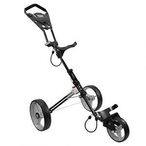 IZZO Golf Rover II Golf Push Cart, Gray - A Horizon Dawn