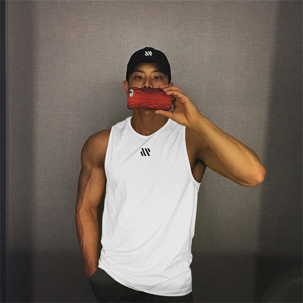 Men's Summer Gym Shirt Street High Quality Sleeveless T-shirts For Men Tank Tops Workout Fitness Singlets Sport Vest Clothing - A Horizon Dawn