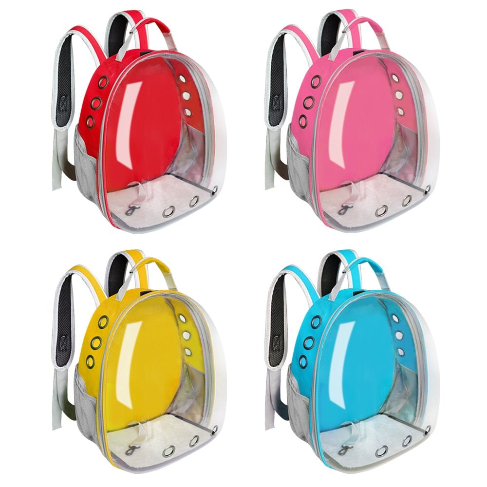 Portable Cat Carrier Bag Breathable Pet Small Dog Cat Backpack Outdoor Travel Space Capsule Cage Transparent Space Pet Backpack - A Horizon Dawn