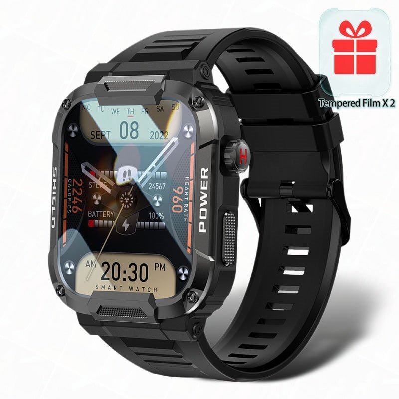 Rugged Military Smart Watch Men For Xiaomi Android Ios Ftiness Watches Ip68 Waterproof 1.85'' Bluetooth Call Smartwatch 2023 New - A Horizon Dawn