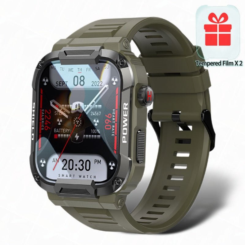 Rugged Military Smart Watch Men For Xiaomi Android Ios Ftiness Watches Ip68 Waterproof 1.85'' Bluetooth Call Smartwatch 2023 New - A Horizon Dawn