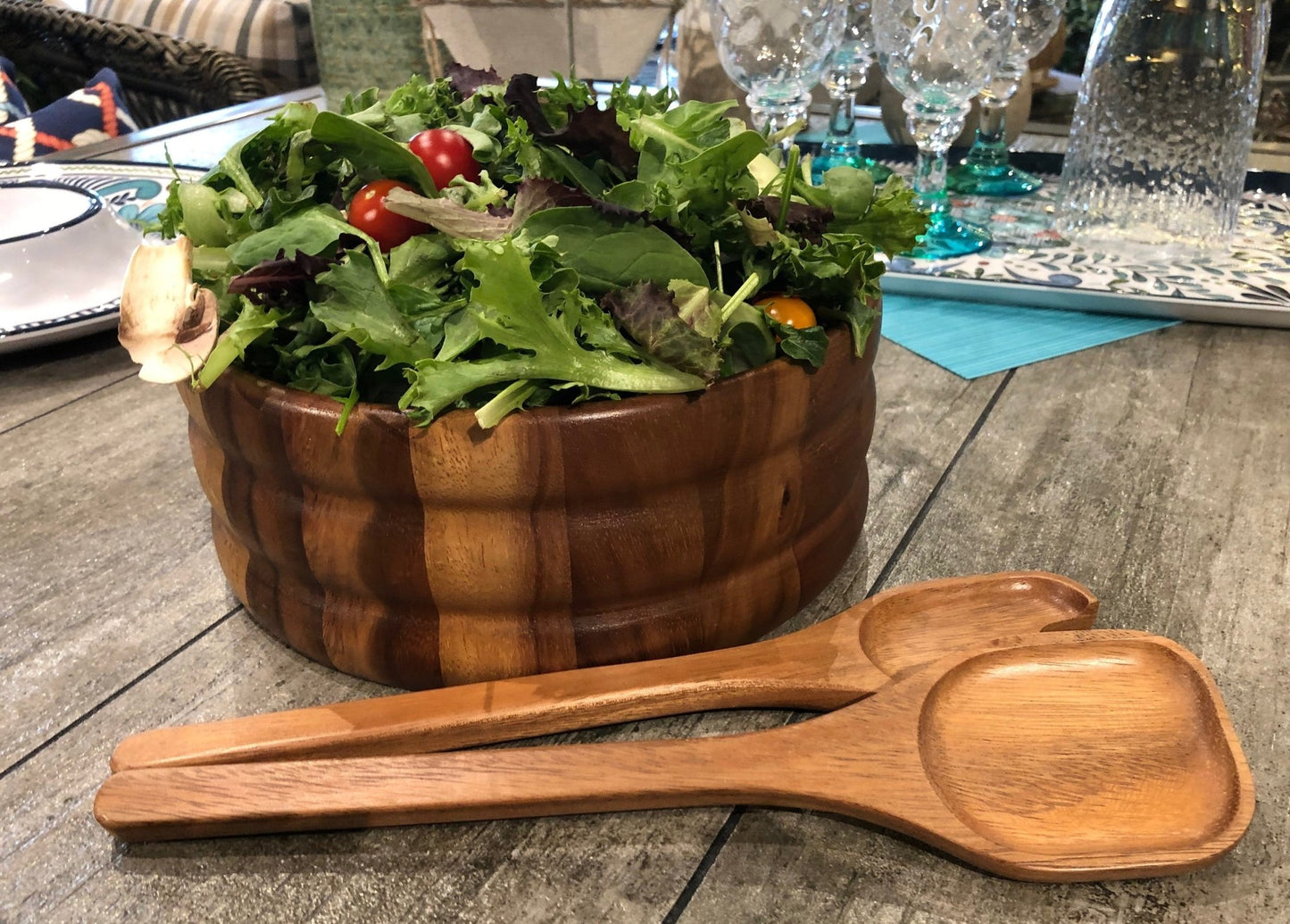 Salad Bowl with Servers - A Horizon Dawn