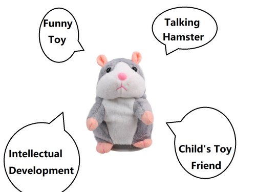 Talking Hamster Educational Plush Mouse Pet Speak- Sound -Record Toy - A Horizon Dawn