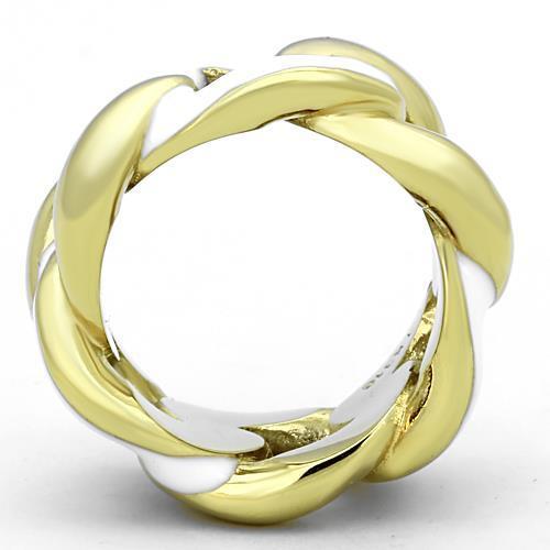 TK1369 - IP Gold(Ion Plating) Stainless Steel Ring with Epoxy in - A Horizon Dawn
