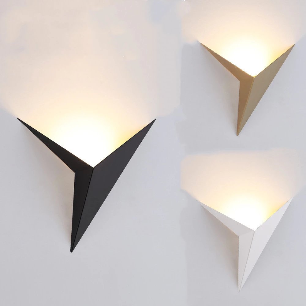 Wall Lamp Modern Minimalist Triangle Shape Led Wall Lamp Door Light - A Horizon Dawn