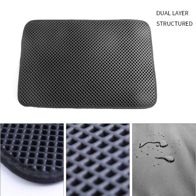 Waterproof Pet Cat Litter Mat Double Layer Litter Trapping Pads Cat Bed Pets Litter Box Mat Pet Product Bed For Cats House Clean - A Horizon Dawn