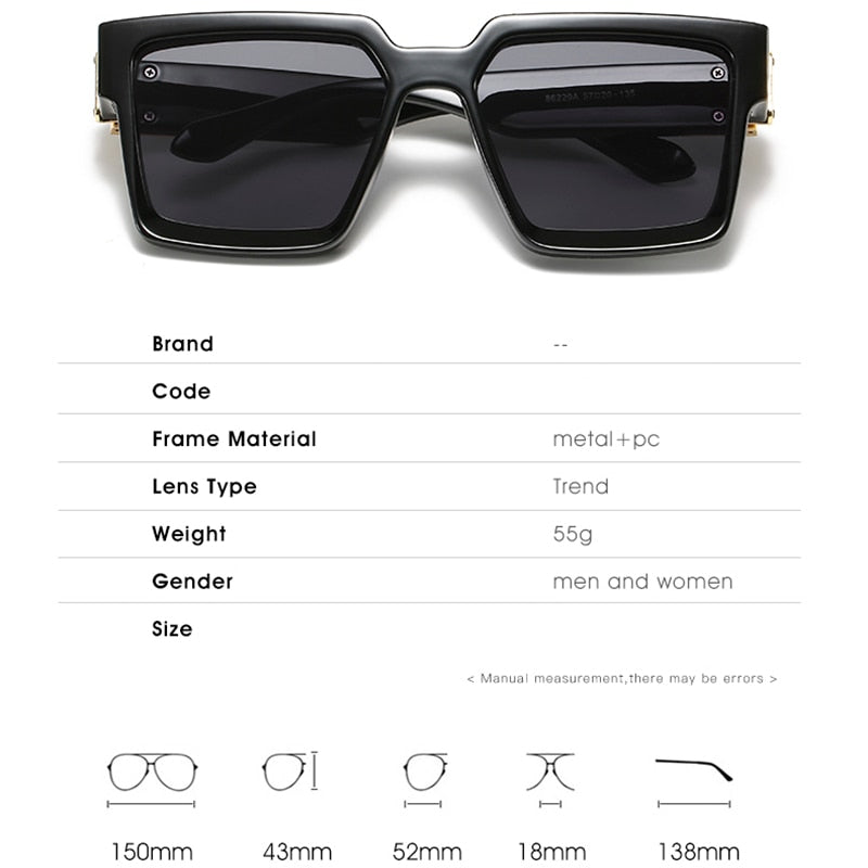 ZFYCOL-Óculos de sol Steampunk quadrados para homens e mulheres, óculos antireflexo, tendência retrô, marca designer, luxo, 2023 - A Horizon Dawn