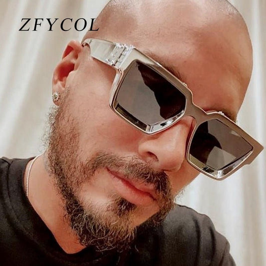 ZFYCOL-Óculos de sol Steampunk quadrados para homens e mulheres, óculos antireflexo, tendência retrô, marca designer, luxo, 2023 - A Horizon Dawn